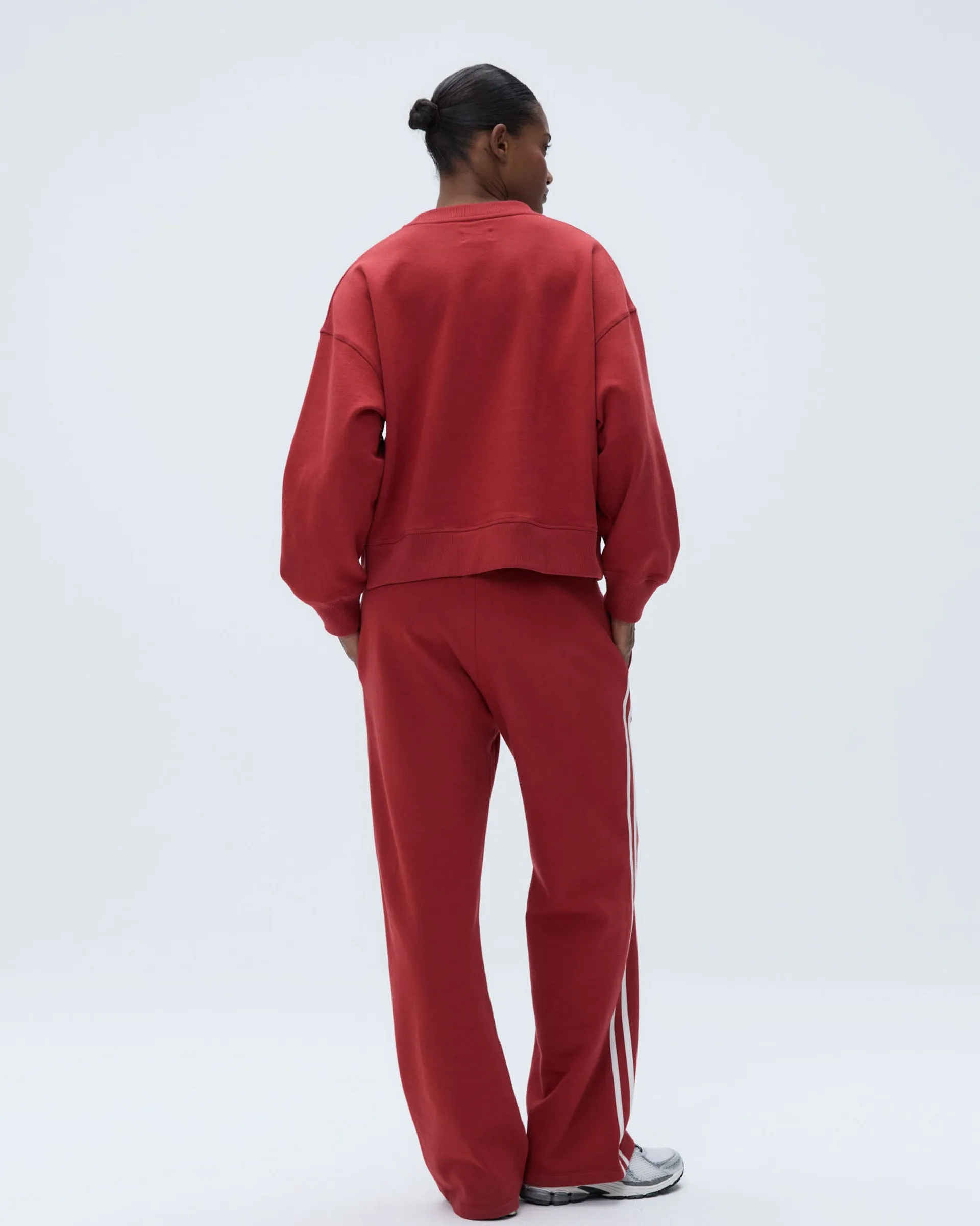 ADA Stitch Loose Fit Sweatpants - Vintage Red/Marshmallow White
