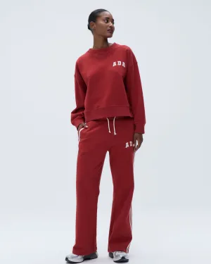 ADA Stitch Loose Fit Sweatpants - Vintage Red/Marshmallow White