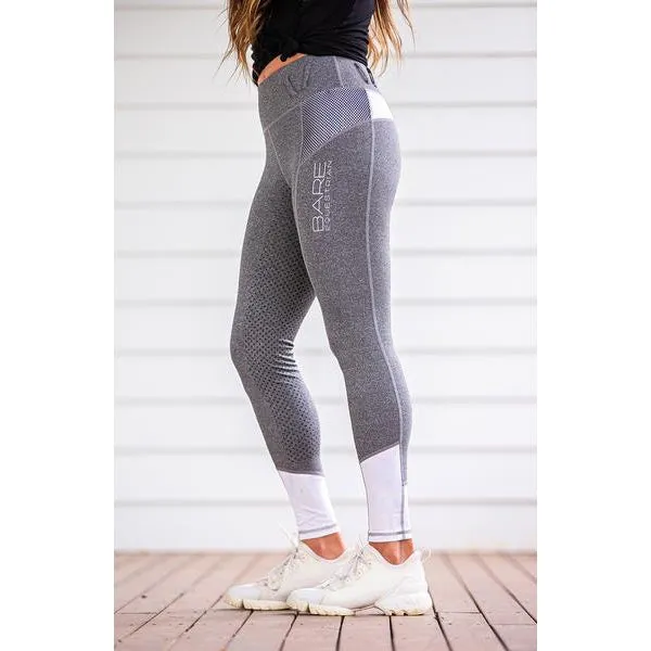 BARE Equestrian Performance Riding Tights - Grey Unicorn