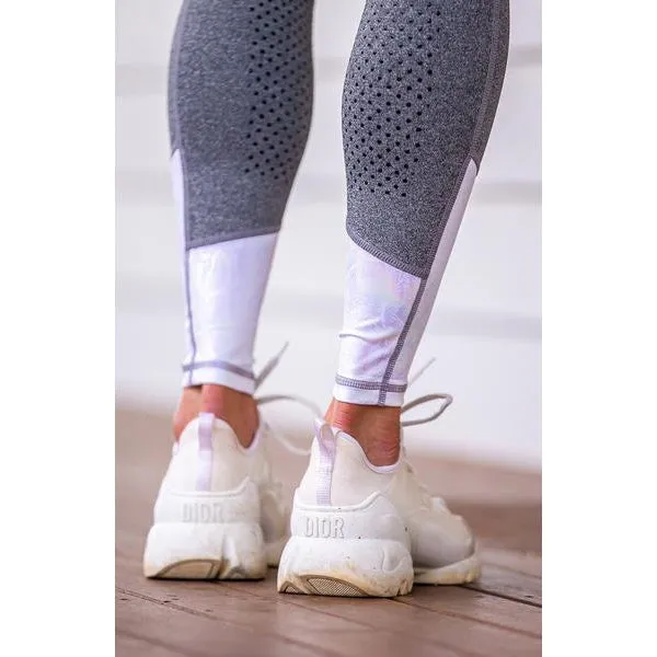 BARE Equestrian Performance Riding Tights - Grey Unicorn