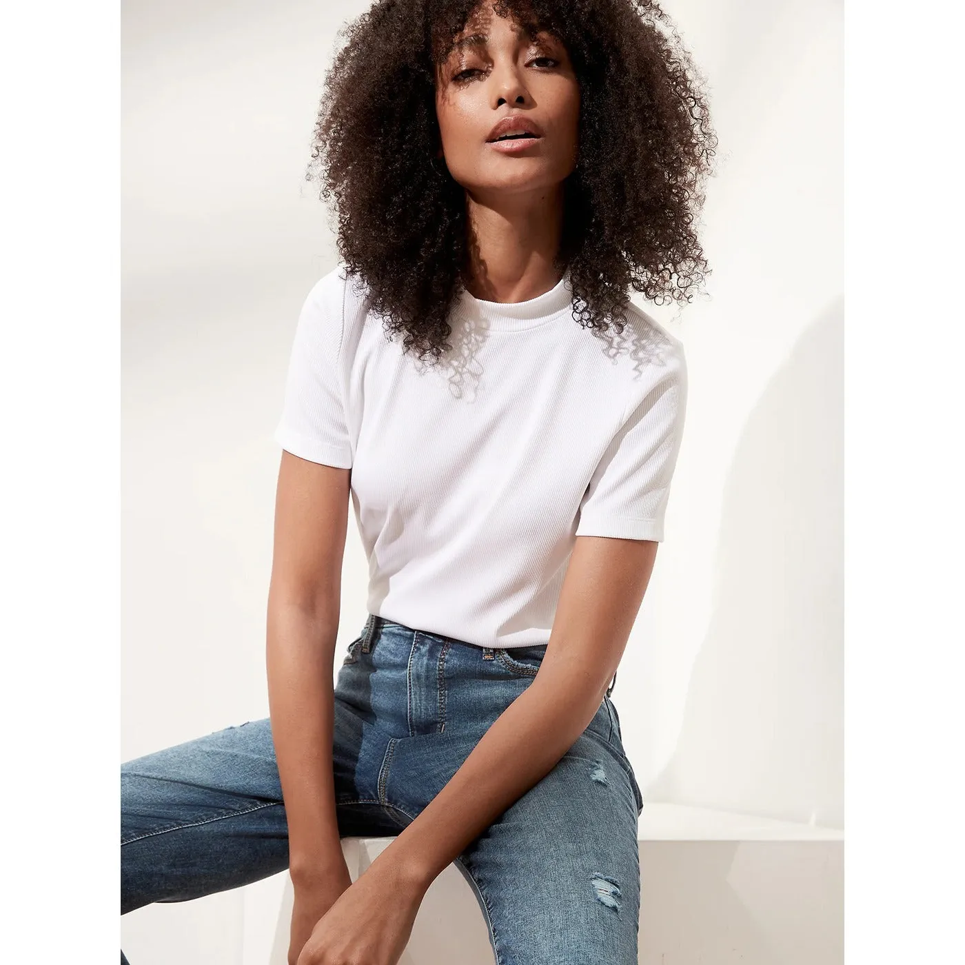 BR High Rise Destructed Skinny Jeans