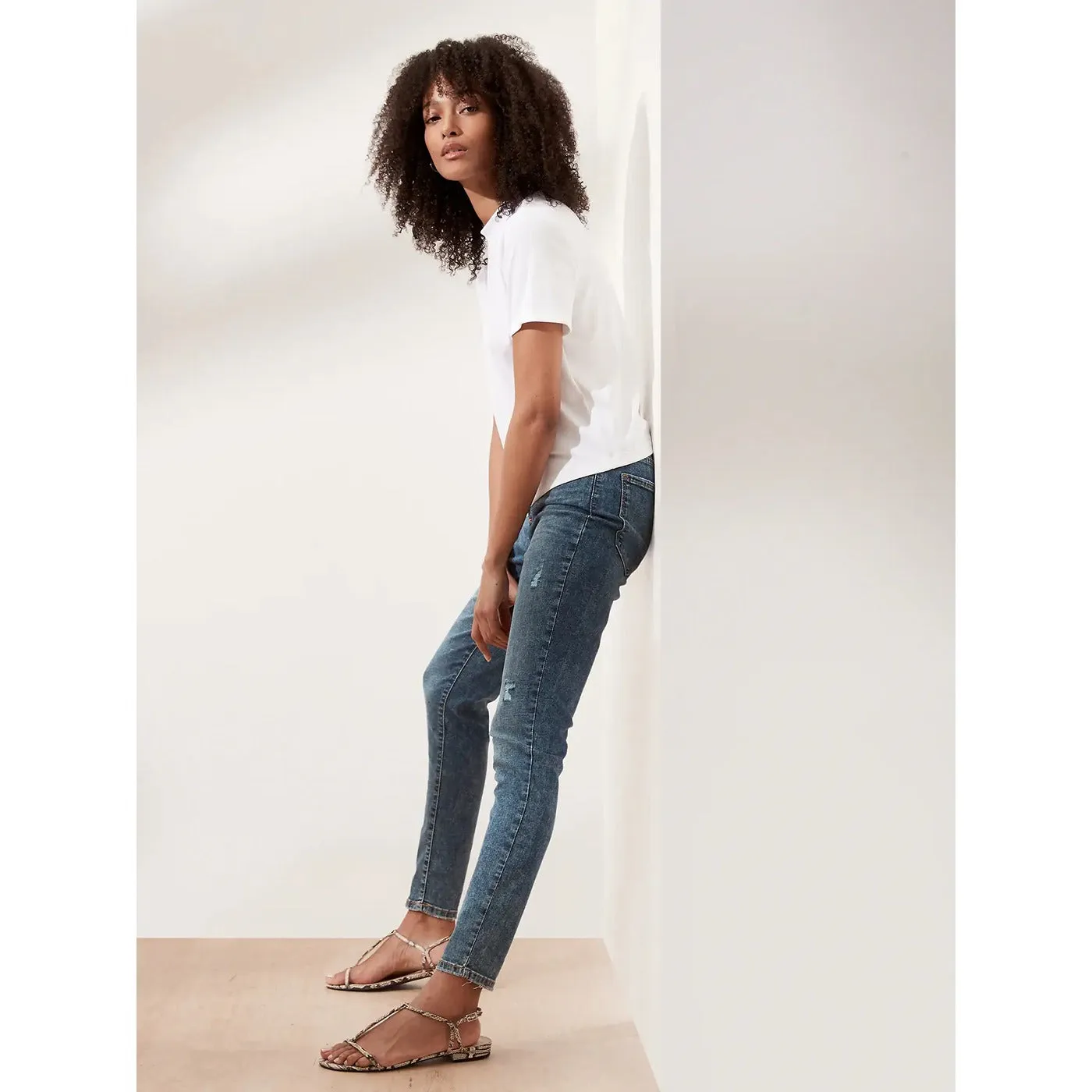 BR High Rise Destructed Skinny Jeans
