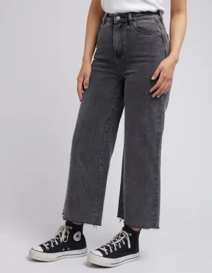 Charlie High Rise Wide Leg Washed Black