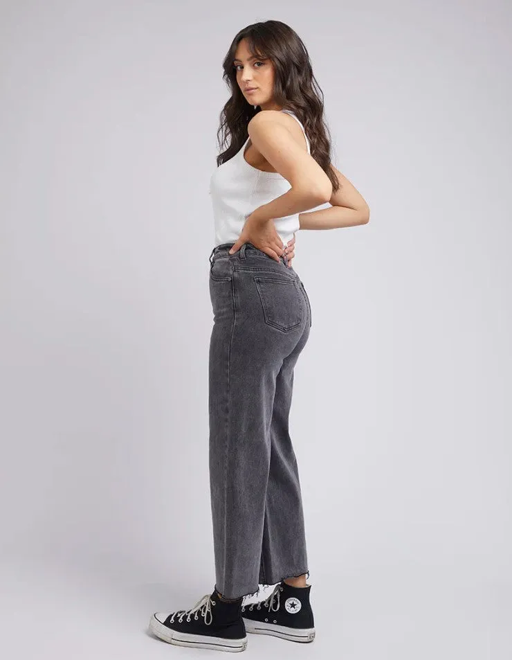 Charlie High Rise Wide Leg Washed Black