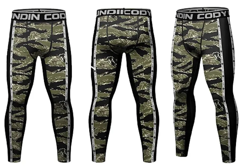 Cody Lundin - Green Canopy - BJJ compression tights /rash guard / Spats /Pants