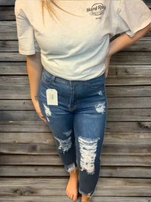 High Waisted Denim Jeans