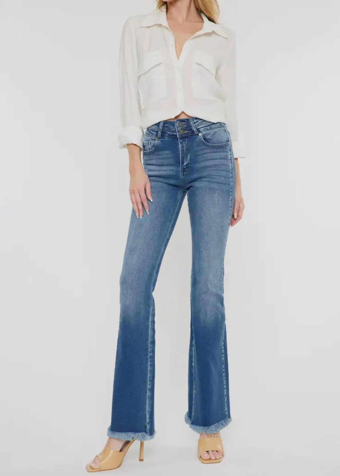 Kylee Bootcut High Rise Side Panel Jeans