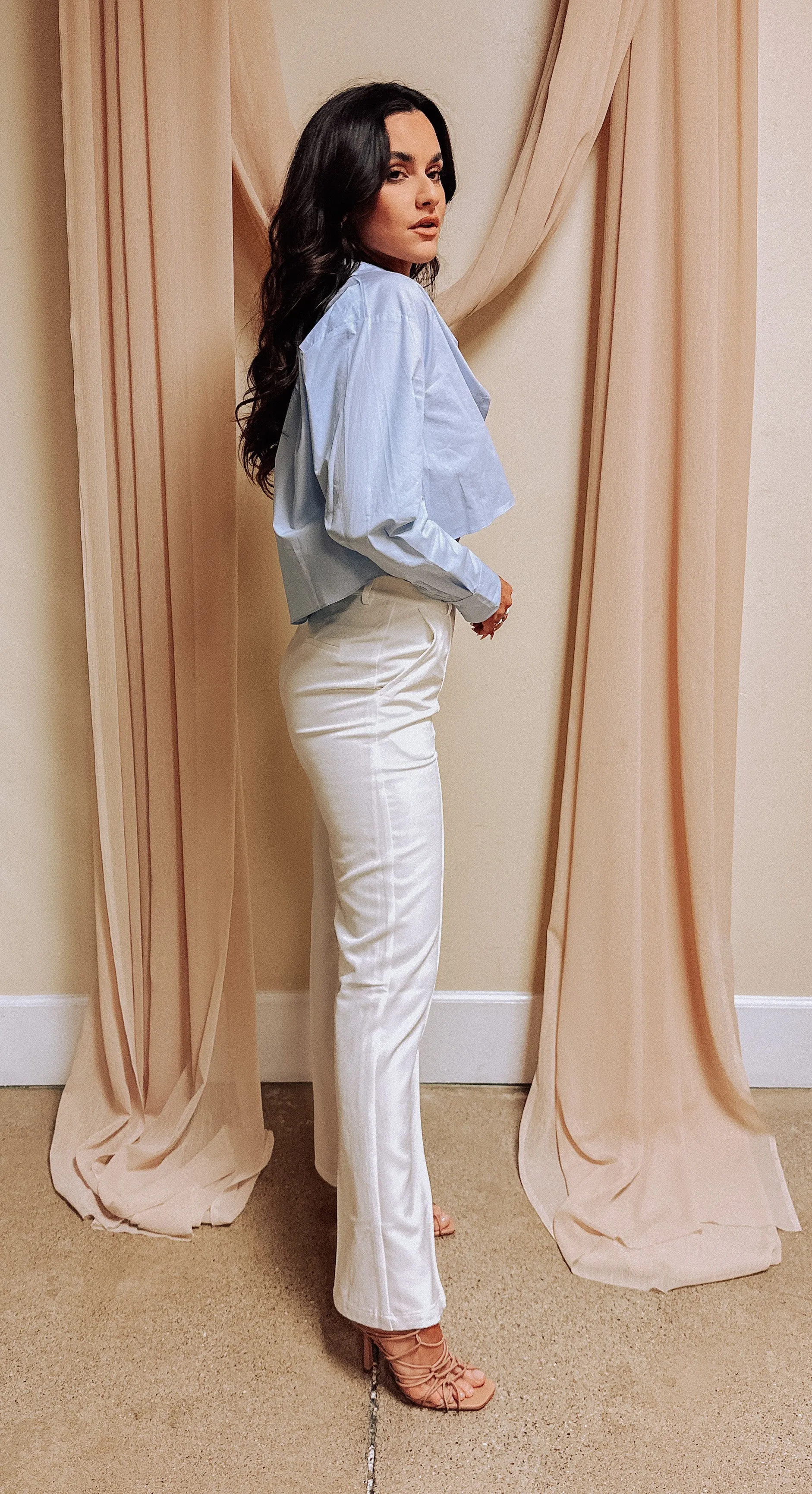 Limitless Pleated Trouser- White
