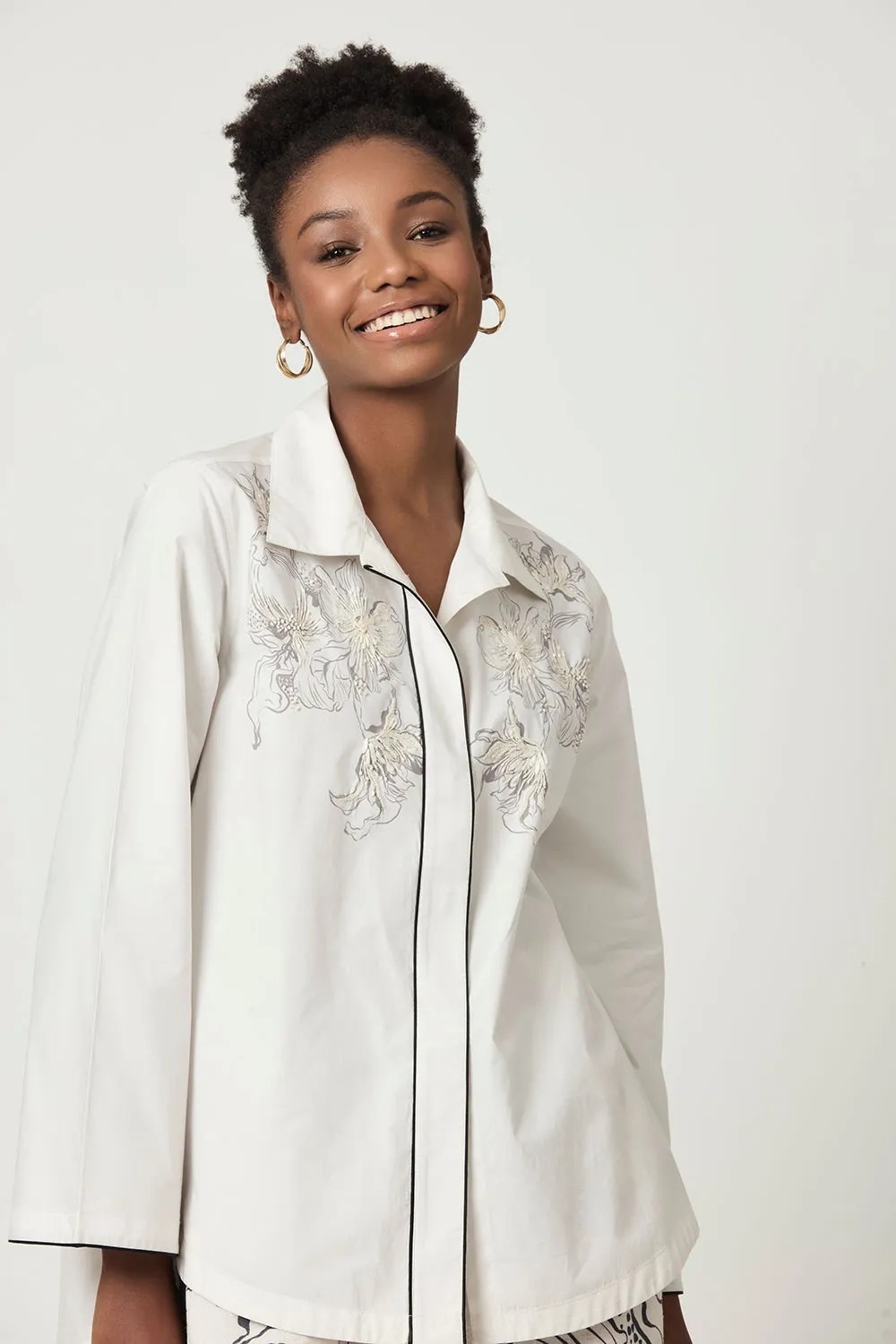 Luna Highlight Printed Shirt With Printed Trousers (Set)