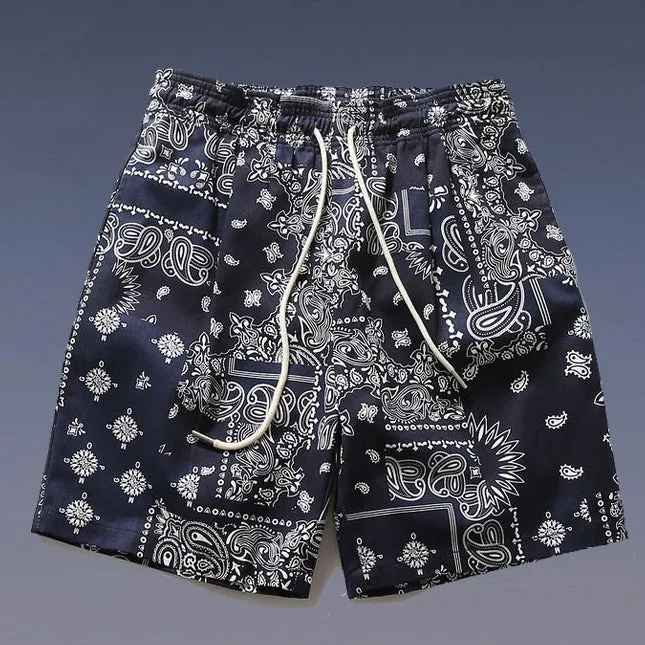 Men's Retro Hip Hop Loose Straight Sports Shorts
