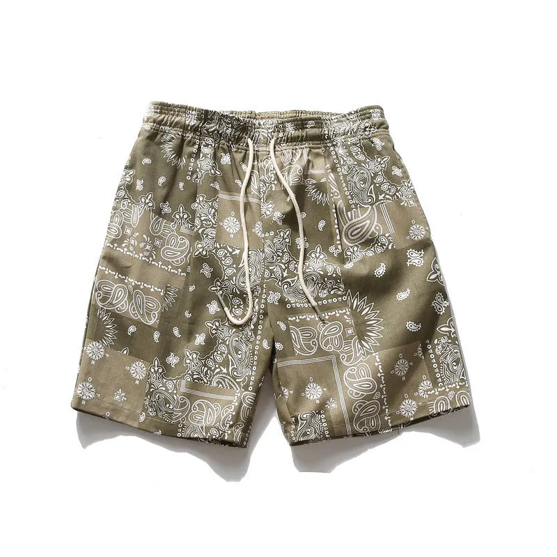Men's Retro Hip Hop Loose Straight Sports Shorts