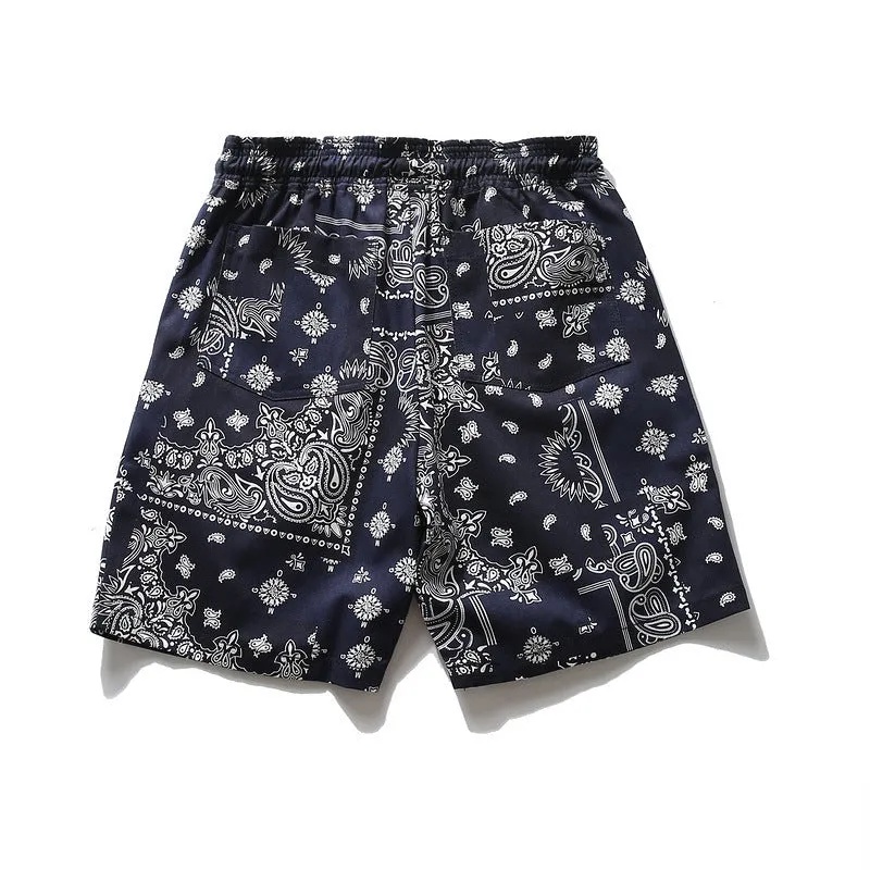 Men's Retro Hip Hop Loose Straight Sports Shorts