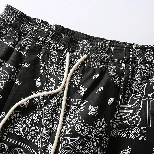 Men's Retro Hip Hop Loose Straight Sports Shorts