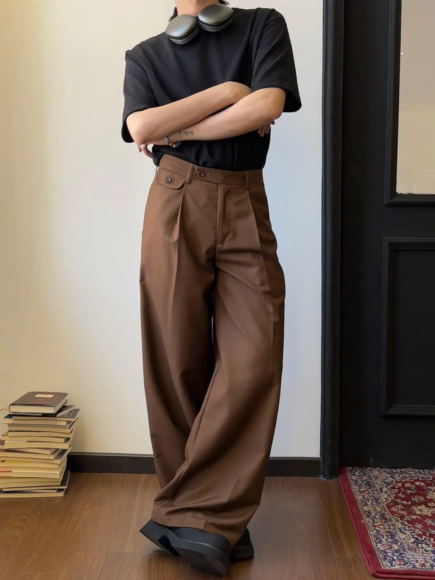 Nine Drape Pleated Trousers