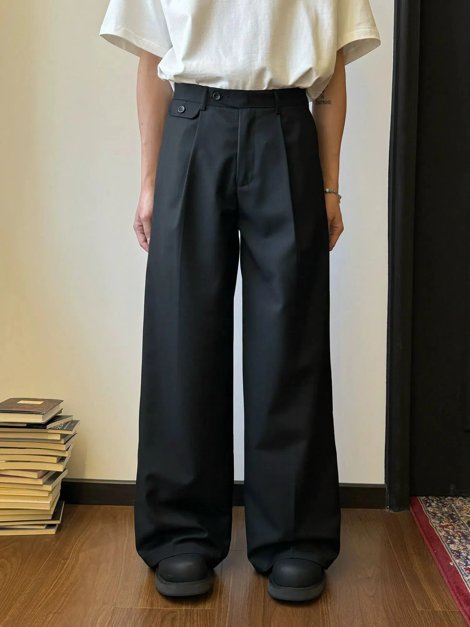 Nine Drape Pleated Trousers