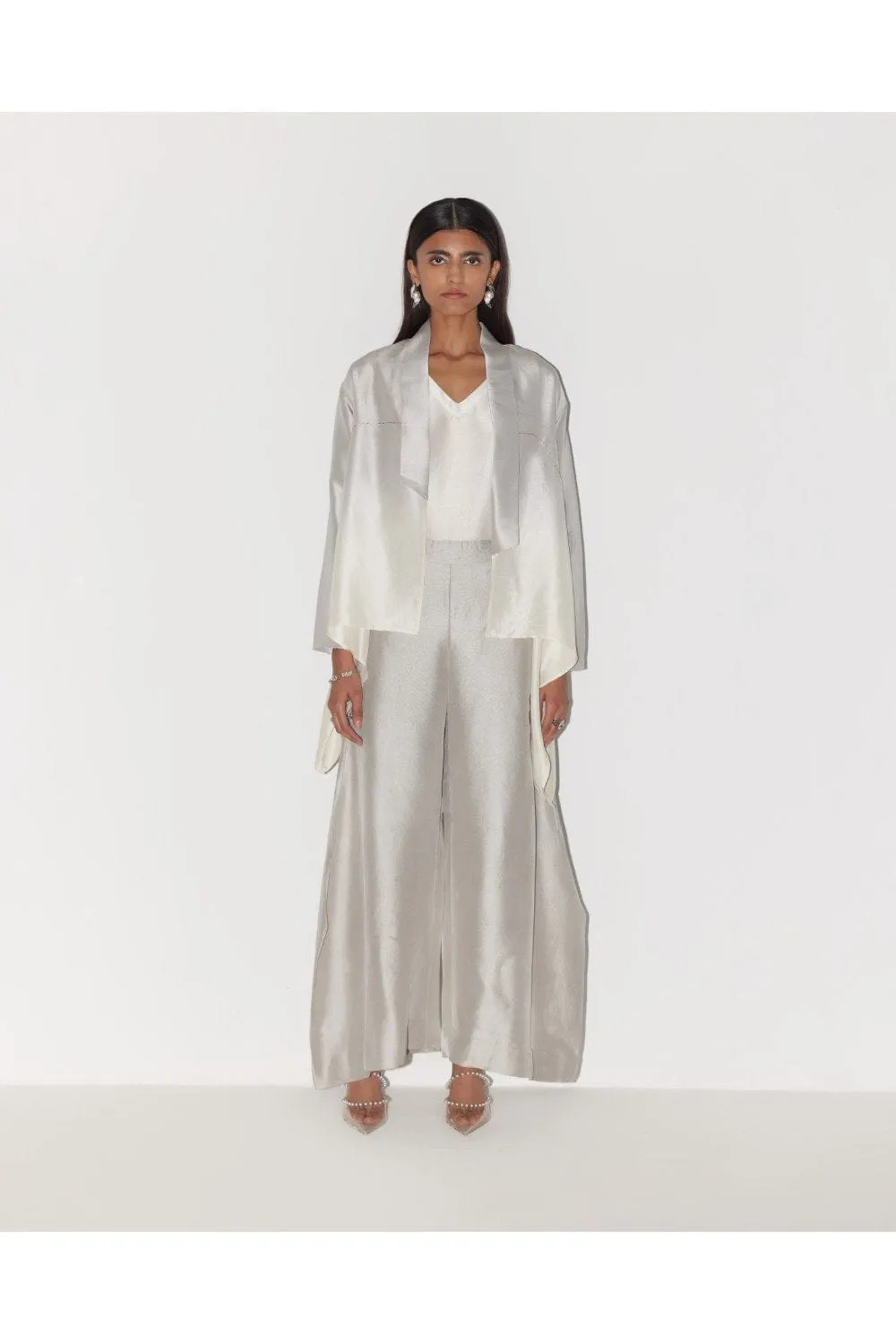 OMBRE GREY SILK COORDS