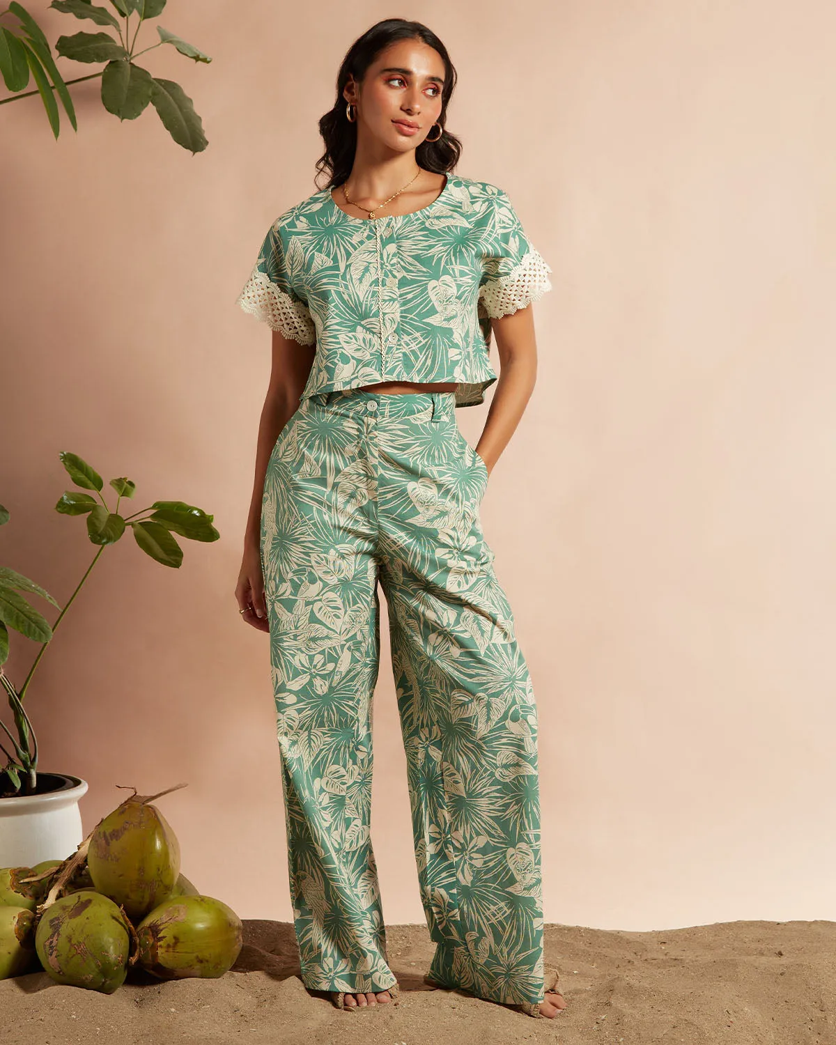 Sweet Nothing Floral Wide-Legged Pants