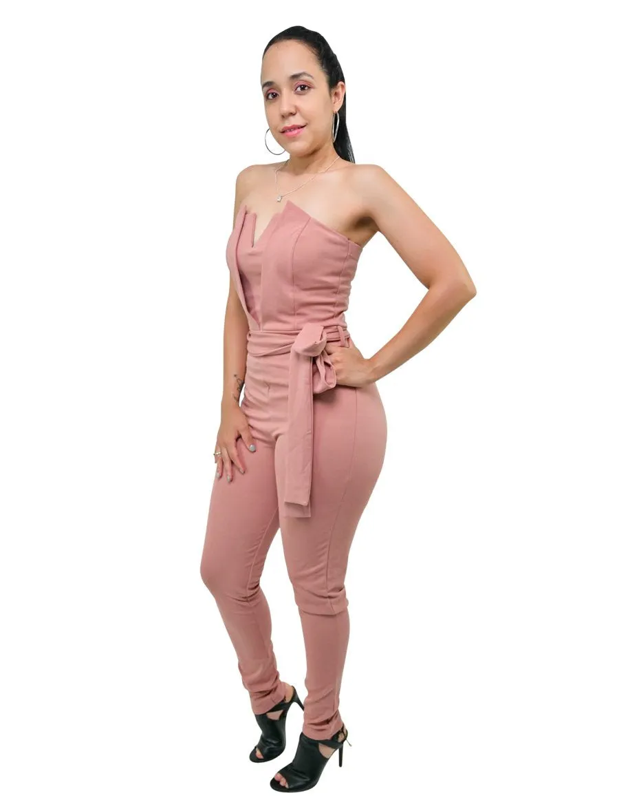 V-Neck Dressy Jumpsuit