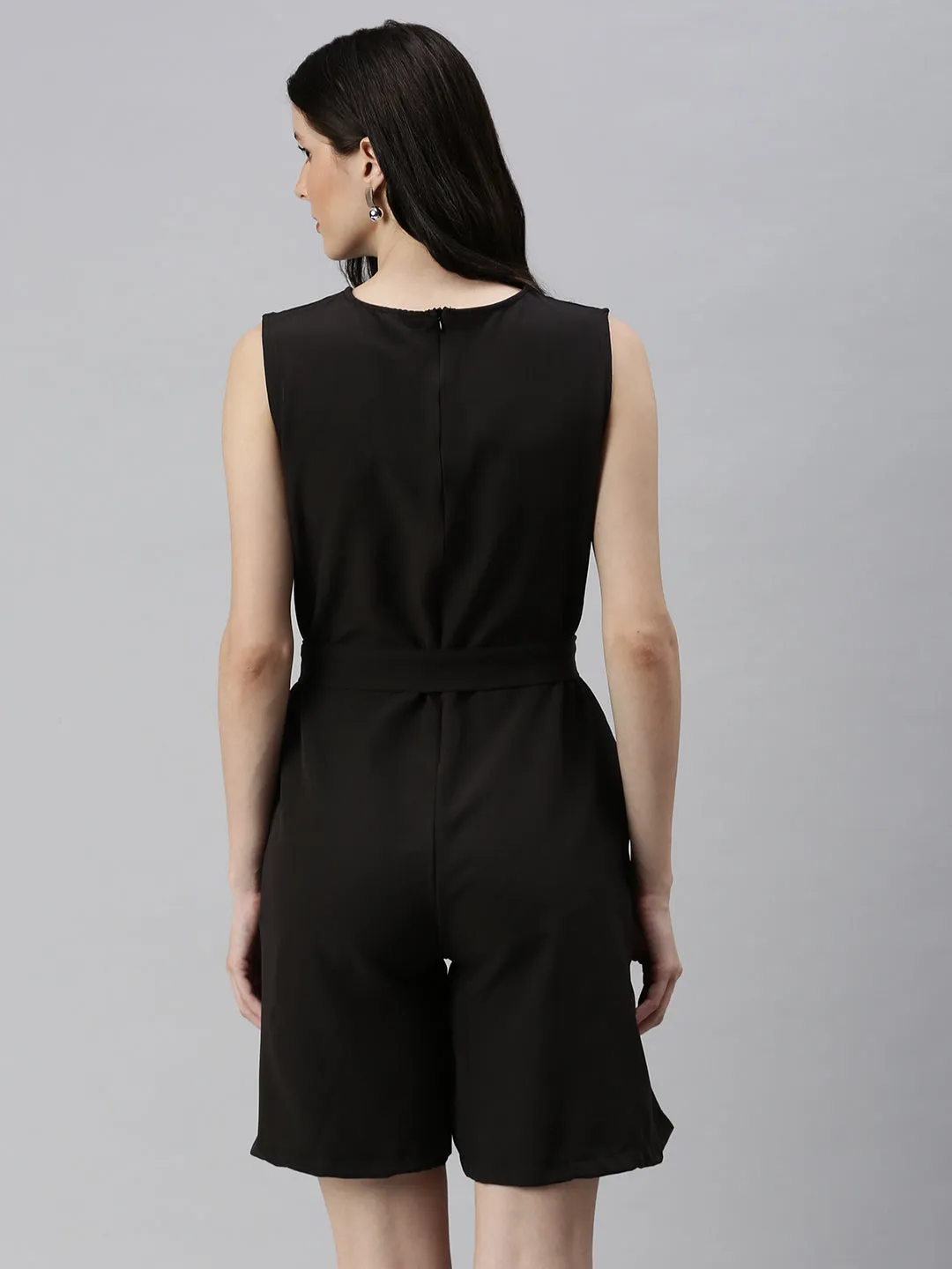 Women Solid Black Jumpsuits
