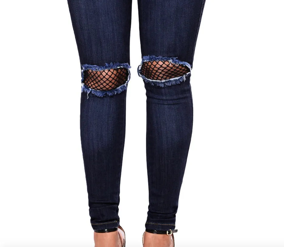 Womens High Waisted Ripped Jeans