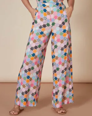 Woodstock Printed Wide-Legged Pants